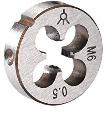 sourcing map Terraja, Terrajas de Roscar Métricas M6 X 0,5, Terraja Redonda 20mm Diámetro Exterior, Troquel para Roscar a la Derecha, Aleación de Acero