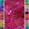 StoffBook PINK/PINK PAILLENTTENSTOFF GROßE TUPFEN PAILLETTEN STOFF STOFFE, B958