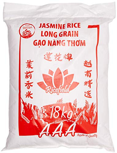 RICEFIELD Jasminreis 100%, Langkorn, 18 kg