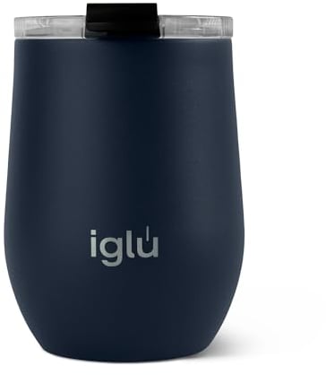 iglu Reusable Coffee Cup | Thermal Insulated Stainless Steel Travel Mug with Lid | Double Walled - Great for Hot & Cold Drinks | His & Hers Premium Eco-Friendly Gift (Blue Lagoon, 12oz)