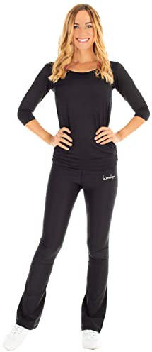 WINSHAPE Damen Functional High Waist Bchwl102, Schwarz, Slim Style Boot Cut Leggings, Schwarz, XXL EU