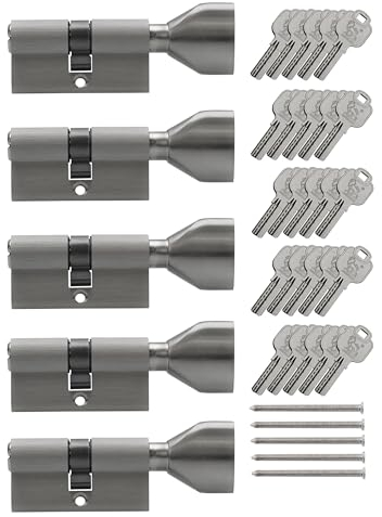 5x Knaufzylinder KSN 60 mm 30/30 gleichschließend inkl. 25 Schlüssel