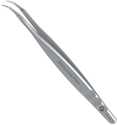 STALEKS Expert 40 Professional Eyelash Tweezers Type 7 (Curved)