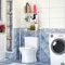 YIFAA Etagère de Salle de Bain MARSA Meuble de Rangement au-Dessus des Toilettes WC ou Lave-Linge avec 3 tablettes, en métal laqué 165 * 55 * 26cm (Blanc)