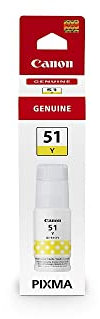 Canon GI-51 Y Bouteille d'encre pour imprimante jet d'encre PIXMA MEGATANK, haut rendement, jaune