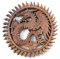 Coco Papaya Wanddekoration aus exotischem Holz, Durchmesser 20 cm, Drache