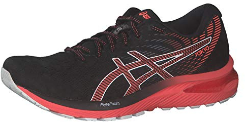 ASICS Cumulus 22 Sunrise Red Laufen-Jogging Schuhe fur Stra und Leichten Feldweg mit Neutraler Unterstng fer Schwarz Rot 40 EU