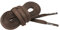 CORD ON - Lacci di cotone cerato o lucidato piatto. Larghezza 6 mm - 1 paio (Marrone, 90 cm)