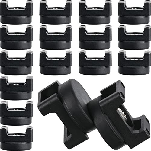 Yookeer Magnetische Kabel-Clips, Schwarz, magnetischer Drahthalter, Mehrzweck-Kabelbinder, Halterung, Drahtklemmen, Management-Basis, elektrische Kabelbinder, Zubehör für Kabeldraht, 15 Stück