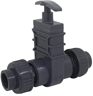 Válvula guillotina pvc piscina valvula desague caravana valvula drenaje agua compuerta caravana RV jardin (Diámetro interno 32mm)