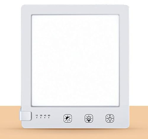 LOGT Tageslichtlampe 10000 Lux, Grün LED Lichttherapie Lampe Für Gegen Depressionen Sonnen Lampe Mit Touch-Steuerung Einstellbaren Farben Helligkeiten,Timer-Einstellungen Memoryfunktion,B
