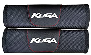 OLEPONU 2 StüCk Kohlefaser Auto Gurtpolster, füR Ford Kuga Abnehmbar Autogurt Schulterpolster ZubehöR