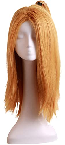 ydound Anime Coser pruik Deidara Cosplay Perücke Anime Goldene Lange gerade Perücken Cosplay Zubehör for Frauen Mädchen mit Perückenkappe