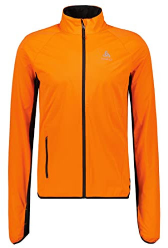 Odlo Herren ZEROWEIGHT logic Laufjacke, exuberant orange - black
