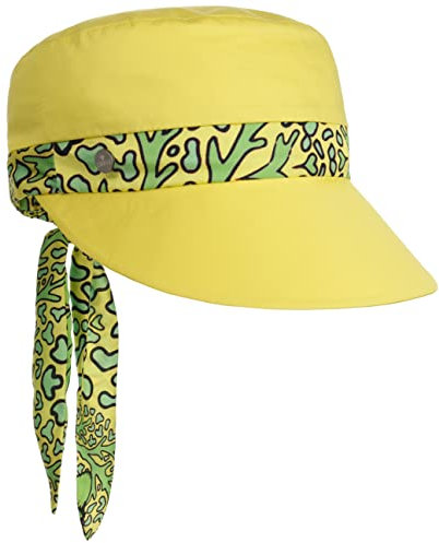LIERYS Yelly Damencap Visor-Stil Sonnenschutz Cap Damen Viskose-Baumwollmix Made in EU Frühjahr Sommer gelb One Size