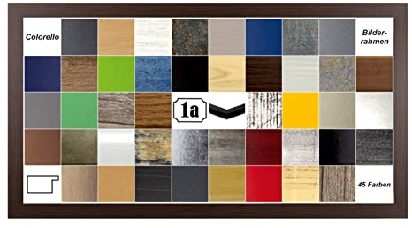 Colorello Deluxe Bilderrahmen Posterrahmen 35x120 cm Panorama und Quadrat Formate Eiche Dunkel Wenge Dekor Antireflex Kunstglas