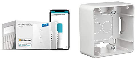 Interrupteur Volet Roulant, Lot de 2 Interrupteurs Rideau de Fenêtre Compatible avec HomeKit, Alexa et Google Home & Plaque electrique - Interrupteur pour prise - Prise interrupteur electrique