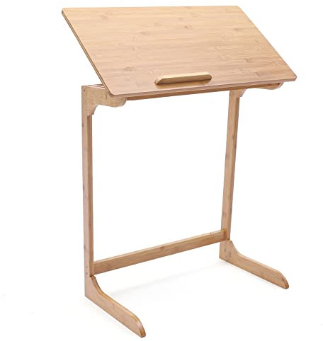 Höhenverstellbarer tragbarer Laptop-Schreibtisch für Schlafsofa – Snack C Tisch mit Beistelltisch-Funktionalität – ideal für Wohnzimmer, Schlafzimmer und Café – hergestellt in den USA