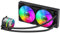 GameMax Iceburg 240mm ARGB CPU Liquid Cooler, AIO 240mm Water Cooler For Intel & AMD, 2 x 120mm ARGB Infinity PWM Fans, 800 to 2000RPM & Infinity Mirror Rotatable Cap Design | Black