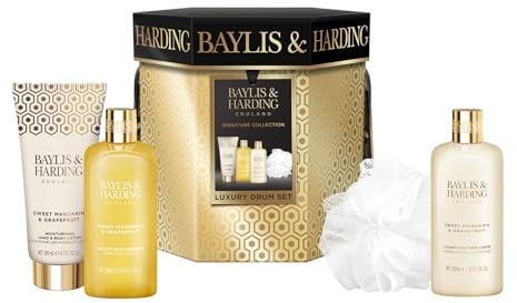 Baylis & Harding Signature Luxury Drum Gift Set 1 Pack | Sweet Mandarin & Grapefruit, Vegan Friendly