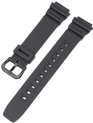 Resin Ersatz-Uhrenarmband für Casio AE-1000W AE-1200 AE-1300 AEQ-110W AQ-S800W/S810W MRW-200H SGW-400H/500H F-108WH W-215H W-218H W-735H Sport-Armband (Schwarz-C)
