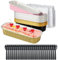 Chuboir 90Pcs/30Set Mini Loaf Pans with Lids and Spoons, 200ML Mini Loaf Tins, Reusable Aluminum Foil Baking Sets for Cupcake, Bread and Wedding, Birthday, Picnic