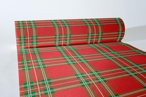 Mank Airlaid Tischläufer 40 cm x 24 m Tischdecken-Rolle stoffähnlich praktische Einmal-Tischdecke für Weihnachten 1 Stück Charles Weihnachtstischläufer