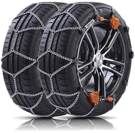Weisenfels Schneeketten Winter für Alufelgen, 7 mm, Modell Sieben M45, Größe 195/55 R16, TÜV, CUNA und ONORM V5117 – für Autos mit mittlerem und großem Hubraum