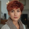 Allbell Kurze Auburn Perücke für Frauen Pixie Cut Perücke mit Bangs Natürlich aussehende synthetische rötliche Perücke für den täglichen Partygebrauch