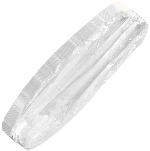 Luxylei Manicotti Monouso 100 Pezzi Manicotti in Plastica Impermeabili Manicotti per Pulizia Guanti Elastici per Pulizia della Casa Antivegetativi