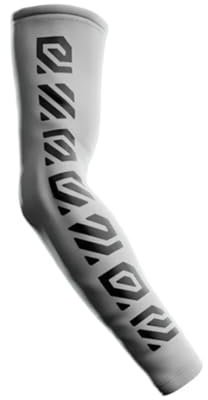 Wallhack Column Gaming Arm Sleeve | Compression Sleeve for Wrist & Arm Support for Long Gaming Sessions | Anti-Slip Arm Warmer for Precision & Comfort | White, Large - X-Large