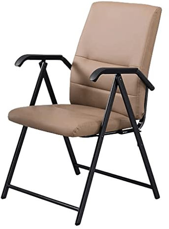 Klappstuhl, Pu-Leder, Klappstuhl, Dicker Stahlrohr-Schwamm, menschliche Trigonometrie, Campingstuhl, Event-Stuhl, Büro-Klappstuhl, tragbar