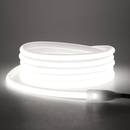 KISUFU 230V COB LED Streifen, 288leds/m Wasserdicht IP65 AC 220V Flexible 50cm Schneidbar LED Band Neon Strip Light für DIY Innenbeleuchtung, Zimmer und Außen Dekoration.