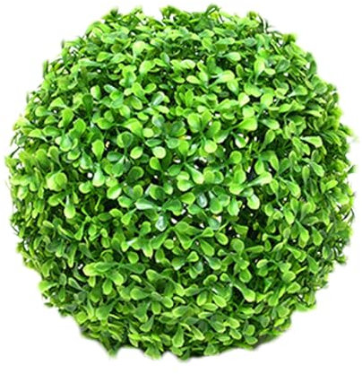 Tuxxjzm Künstliche Formschnittkugeln, UV-beständig, lichtecht, rund, gefälschte Buchsbaum-Formschnittpflanzen, grüner Buchsbaum-Formschnitt, für drinnen und draußen, hängende dekorative künstliche
