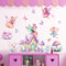 COVPAW Wandaufkleber Mädchenzimmer Wandtattoo Kinderzimmer Mädchen Schloss Wandsticker Babyzimmer Wandsticker Kids Kindergarten Geschenk Mädchen Kindertag Geburtstag (WFEEPILZCASTLE)