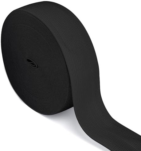 20 Meter Gummiband Schwarz 40 mm Breit Gummibänder Nähen dick Hosengummi Elastische Band gummizug Gummilitze stoffband zum Nähen sewing elastic band für DIY Handwerk, Kleidung (20 M-4 cm Schwarzer)