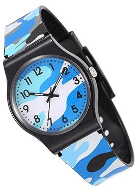 Yardenfun Stilvolle Kinderuhr Mit Tarnmuster Armbanduhr Verstellbare Pvc Uhr Bunte Led Funktionen Für Jungen Und Mädchen Für Outdoor Aktivitäten