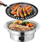 BBQ Holzkohlegrill – Antihaft-koreanischer Holzkohlegrill, Edelstahl-Holzkohleofen für Outdoor, Camping, Picknick und Indoor-Party-Kochen