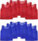 Fußball-Lätzchen, Sport-Trainings-Netz-Lätzchen für Kinder, wendbar, nummeriert, für Fußball, Basketball, Fußball, Volleyball, Blau und Rot, 24 Stück, Blau / Rot, S