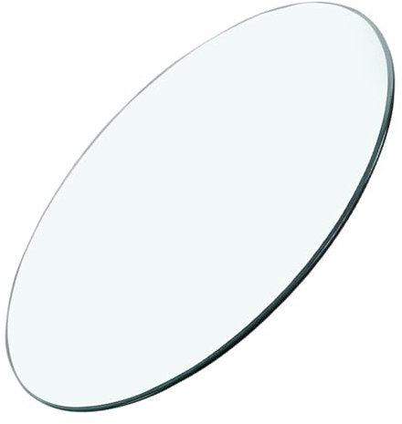 KXWOQ3ED Plateau de Table en Verre Transparent Rond, Plateau de Table en Verre Trempé, Bord Poli Plat, Verre Circulaire pour Table Basse, Table de Salle à Manger(68 CM(27 inch))