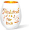 Windlicht aus Glas Teelichthalter Personalisierte Geschenke Frauen Beste Freundin Geschenke Teelichthalter mit Gravur Geschenk Frauen Geburtstag Geschenk für Freundin, Kollegin, Schwester, Mama