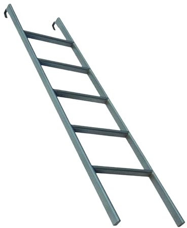 QLXYYFC Lofted/Elevated Bed Steps Ladder Camper Bunk Bed Ladder, 6or Dorm Home Apartment, Floor Climbing Ladder With Hooks For Campervan(Silver,1.7m/67 inch)