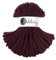 Flechtkordel Jumbo - 9mm - Baumwollkordel Baumwollgarn Garn Kordel Makramee Schnur Kordelband Natur Baumwolle DIY-Basteln 30m - Burgundy
