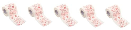 KOMBIUDA 5 Rollen Valentinstag Toilettenpapier Rolle Liebe Toilettenpapier Für Dekorative Badezimmerbedarf