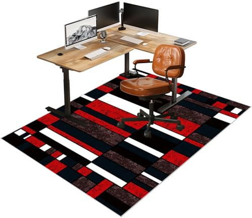 Base para Silla de Oficina, Alfombras Gaming Oficina Suelo 160 x 180 cm, Alfombra Silla Gaming Protector Suelo Silla Ruedas, Alfombrilla para Silla de Escritorio para Oficina, Hogar, Laminado, Parqué