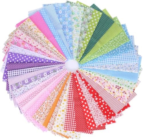 FOGAWA 42 Stück Stoffreste Stoffpaket 25 x 25 cm Bedruckter Baumwollstoff Meterware Stoffe zum Nähen Patchwork 100% Baumwolle Stoffflicken für Kleidung Vorhänge Bettwäsche DIY Basteln