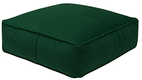 Loft 25 Bodenkissen Meditationskissen mit 20 cm Sitzhöhe Yoga Kissen mit Dinkelfüllung, Indoor Wohnzimmer Samt Bodensitzkissen Leichtes Floor Cushion für Balkon und kinderzimmer (Wald)