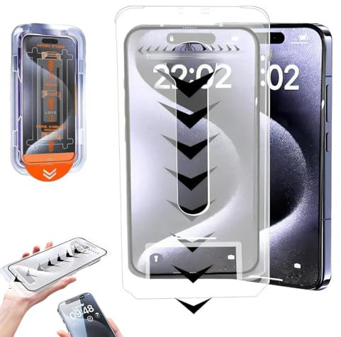 Genérico 2025 New Evotech Screen Protector,Evo Tech for iPhone Invisible Artifact Screen Protector,HD Clear Dust and Bubble-Free Privacy for iPhone 14/15/16 Pro Max (Privacy, for iPhone15Pro max)