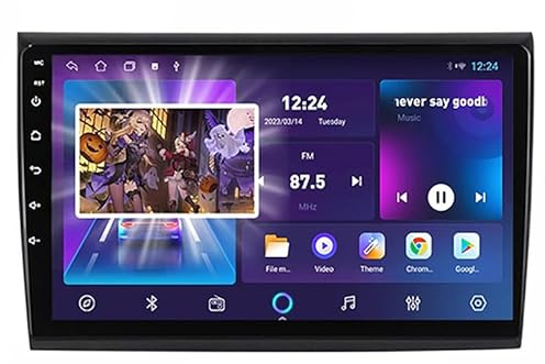 FJINQIANG Autoradio 2 DIN Android 14 9 Pollici Touchscreen per Fiat Bravo 2007-2012 Plug-And-Play con CarPlay/Android Auto+Bluetooth+Comandi al Volante+Telecamera Posteriore,4 Core WiFi 1G+16G