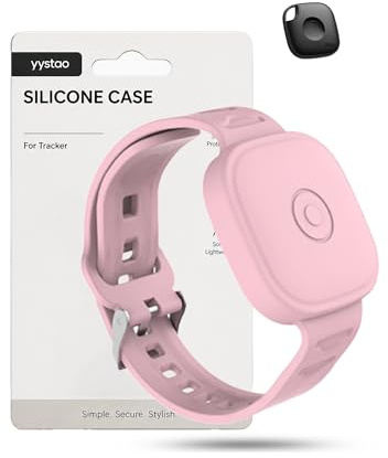 Case for Tile by Life360 Mate Key Finder, yystao Protective Silicone Watch band Compatible with Tile by Life 360 mate Tag, Durable and Anti-Lost Design (Pink)